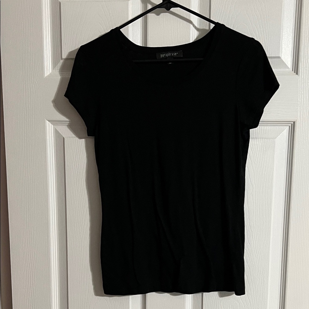 Paraphrase Elegant Black Short Sleeve Tee